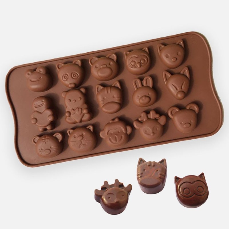 Silikonová forma na čokoládu - zvířata