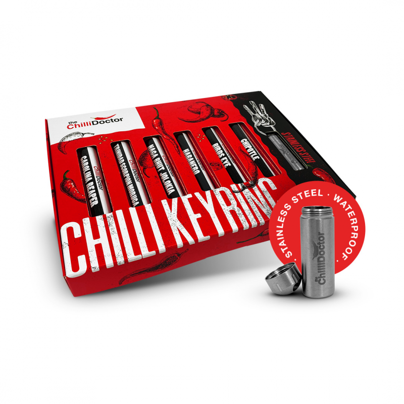 The ChilliDoctor s.r.o. Chilli Keyring - box s nerezovou klíčenkou