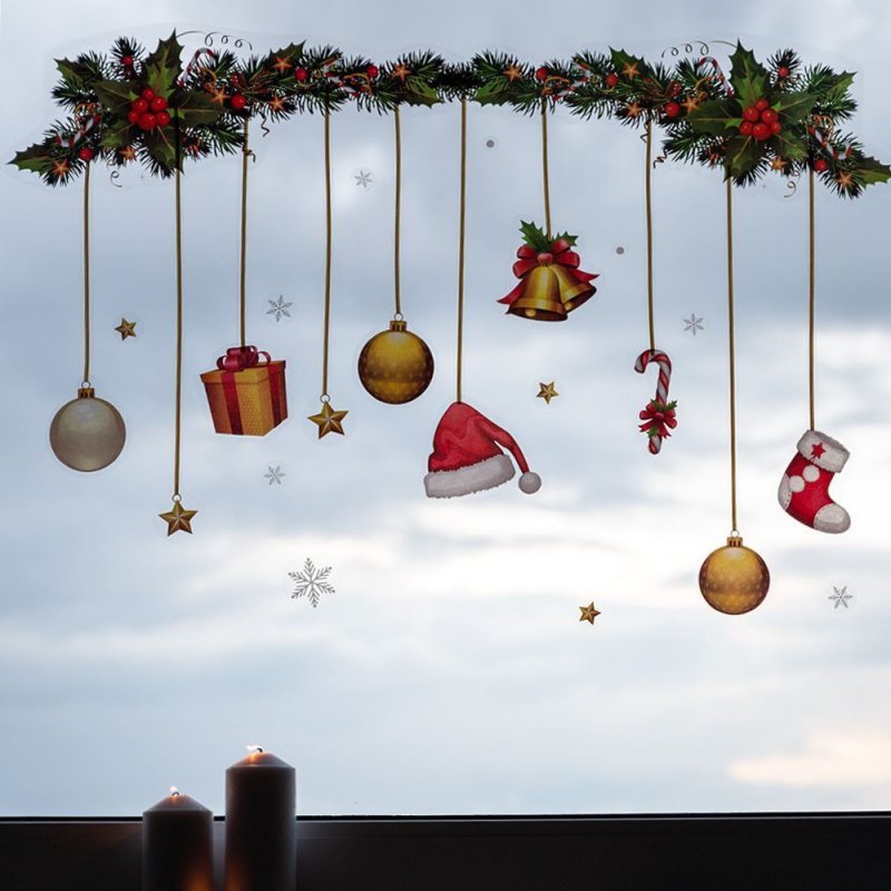 Vánoční nálepky na okno - girlanda