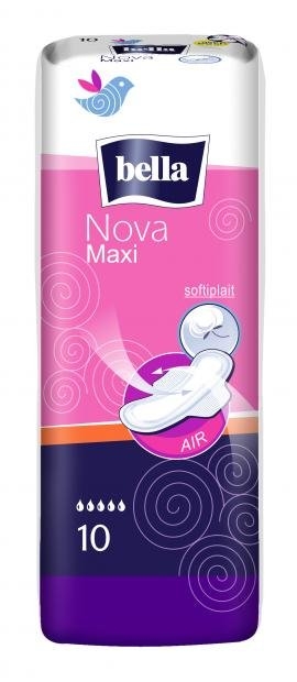 Nova Maxi hygienické vložky s křidélky bez parfemace 10 ks/bal.