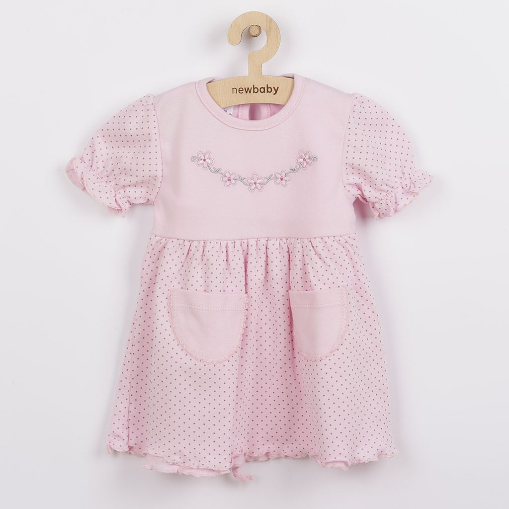 Kojenecké šatičky s krátkým rukávem New Baby Summer dress - růžová/80 (9-12m)