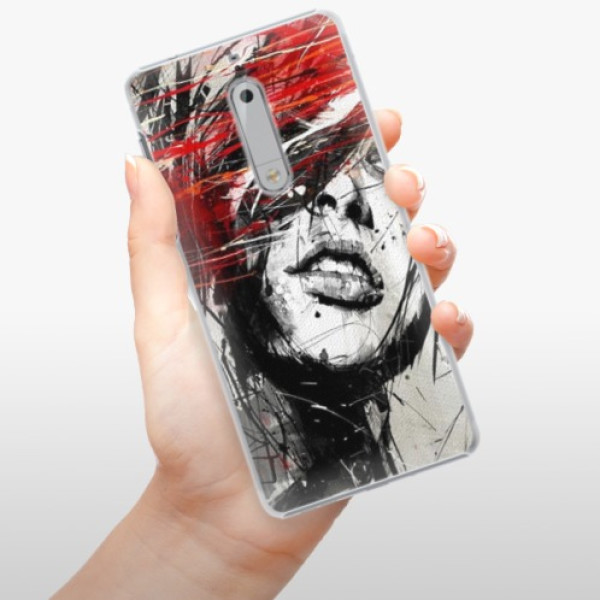 Plastové pouzdro iSaprio - Sketch Face - Nokia 5