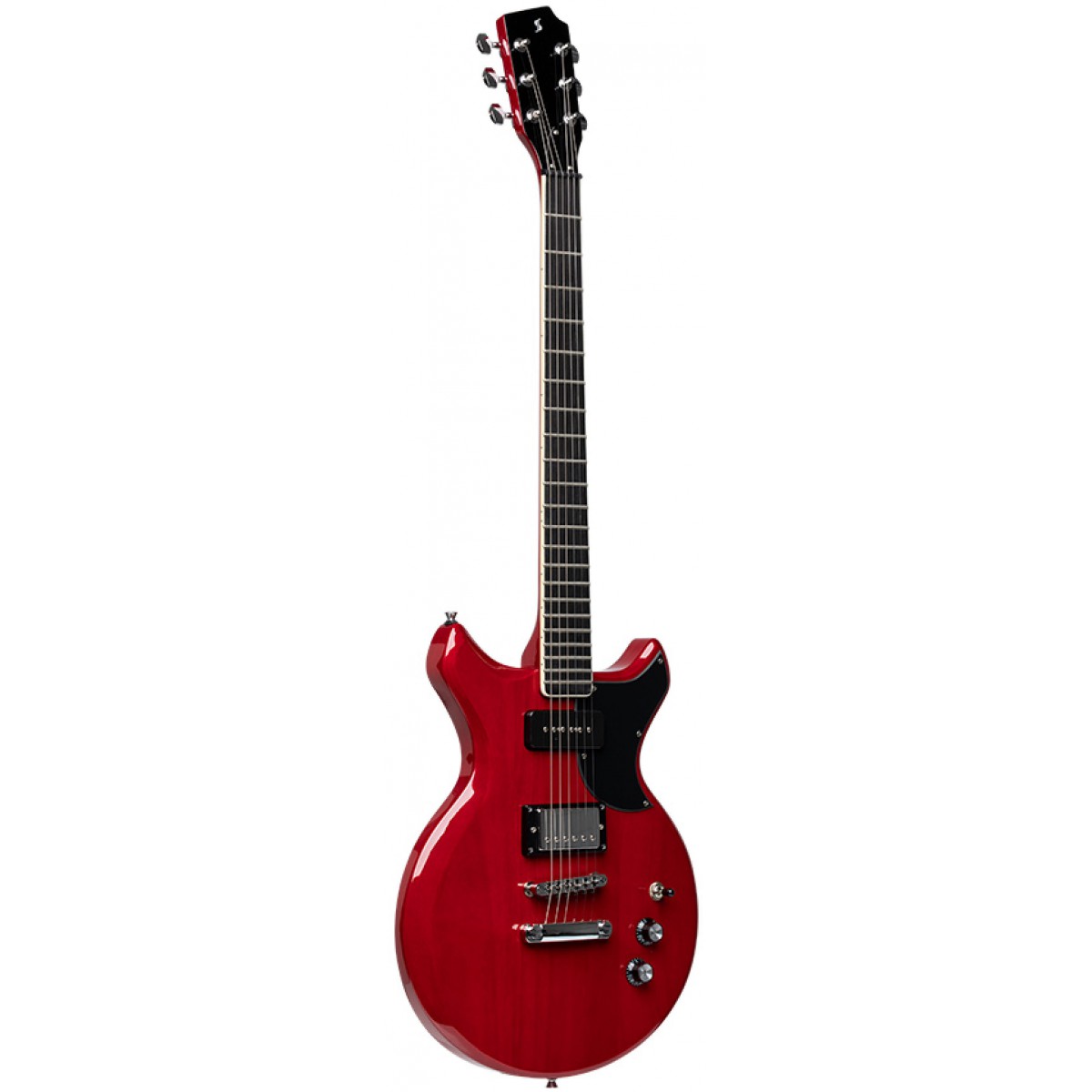 Stagg SVY DC TCH, elektrická kytara, transparentní cherry