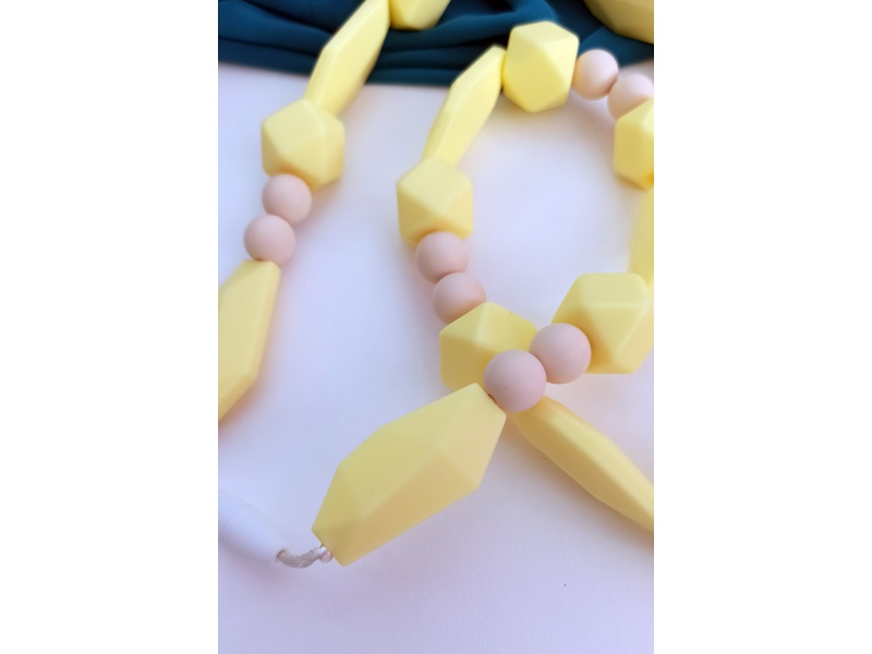 MIMIKOI - Kojící korále hravé tvary žluté
