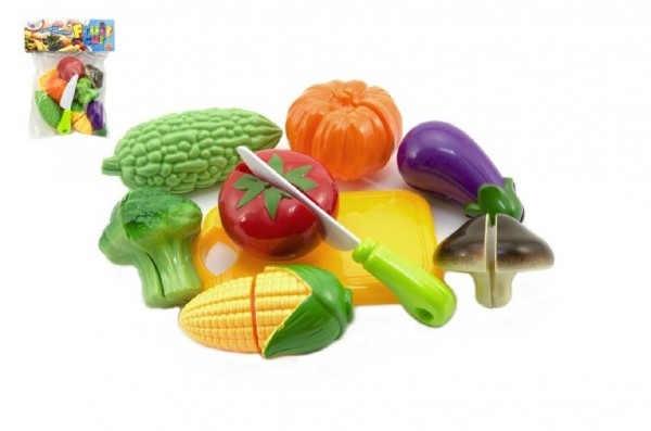 Krájecí ovoce a zelenina s nádobím plast 9ks v sáčku 19x25cm