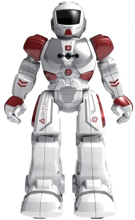 IR Robot Viktor interaktivní 26cm červený 21 funkcí na baterie CZ Světlo Zvuk