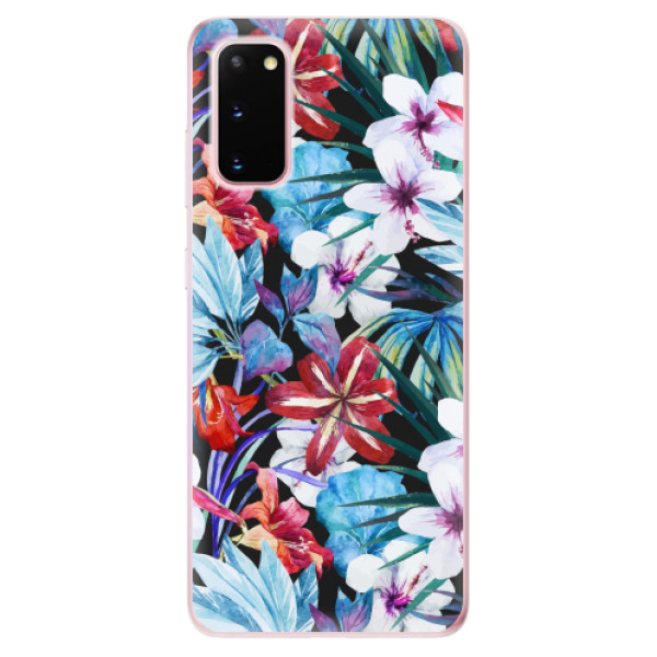 Odolné silikonové pouzdro iSaprio - Tropical Flowers 05 - Samsung Galaxy S20