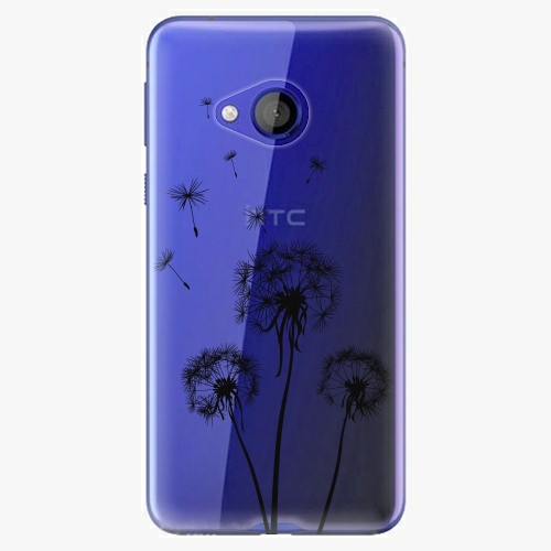 Plastový kryt iSaprio - Three Dandelions - black - HTC U Play