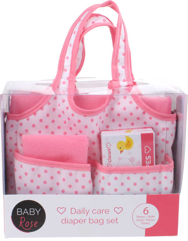 Přebalovací taška set s plínou a doplňky pro panenku miminko