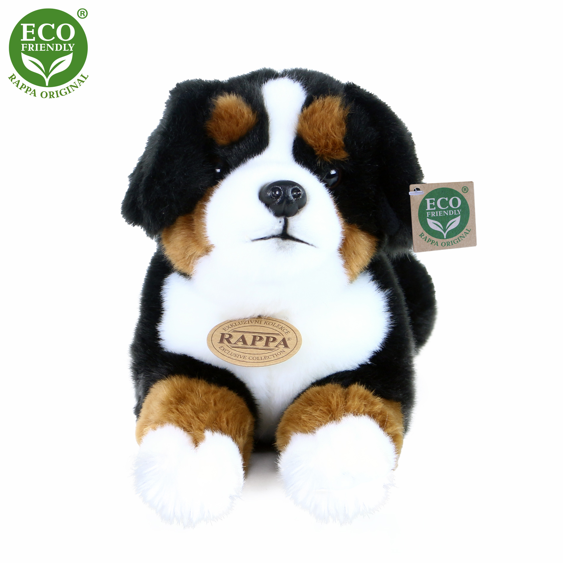 Rappa Eco-Friendly - Plyšový bernský salašnický pes ležící 30 cm