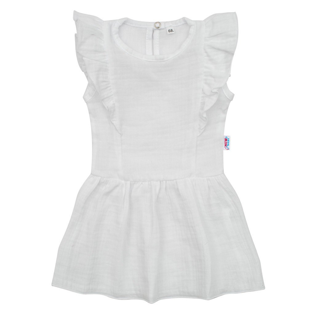 Kojenecké mušelínové šaty New Baby Summer Nature Collection - bílá/74 (6-9m)