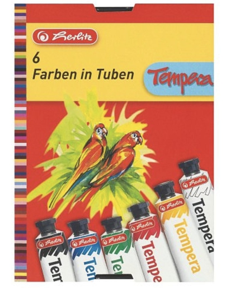 Herlitz - Tempery v tubě - 6 barev