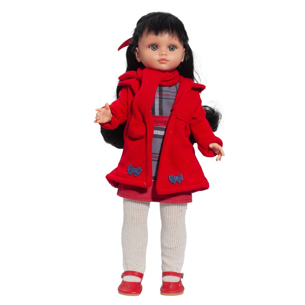 Luxusní dětská panenka-holčička Berbesa - Sára 40cm - červená