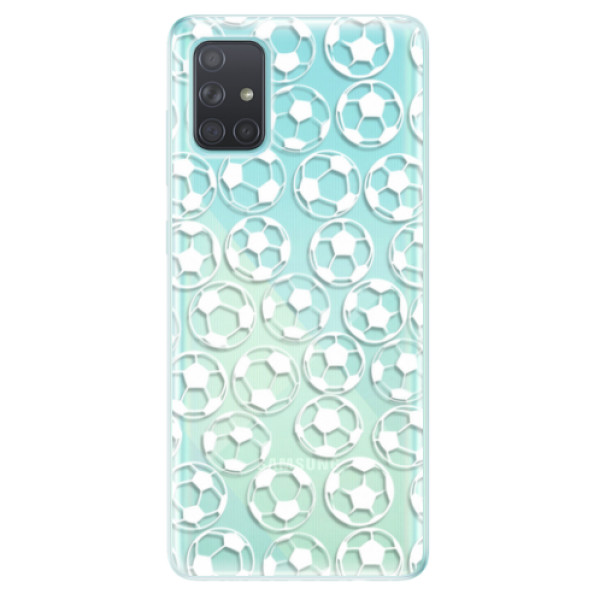Odolné silikonové pouzdro iSaprio - Football pattern - white - Samsung Galaxy A71