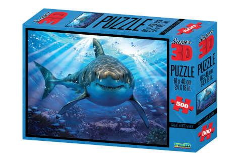 Puzzle Žralok 500 dílků 3D