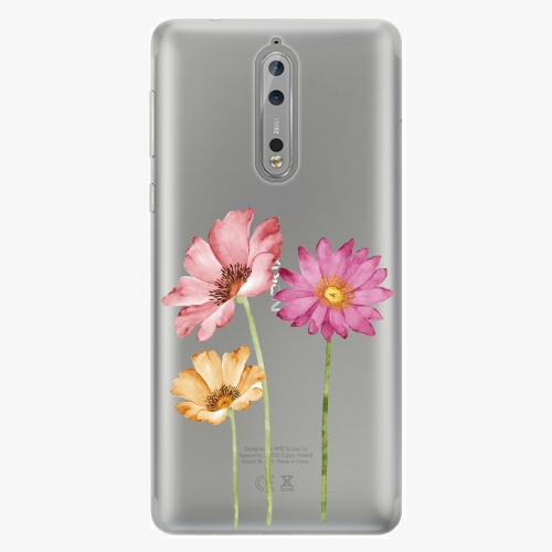Plastový kryt iSaprio - Three Flowers - Nokia 8