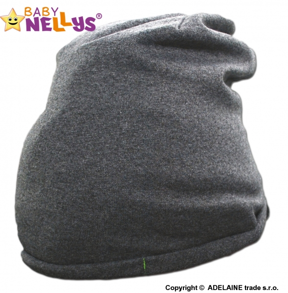 Bavlněná čepička Klasik Baby Nellys ® - grafit - 110 (4-5r)