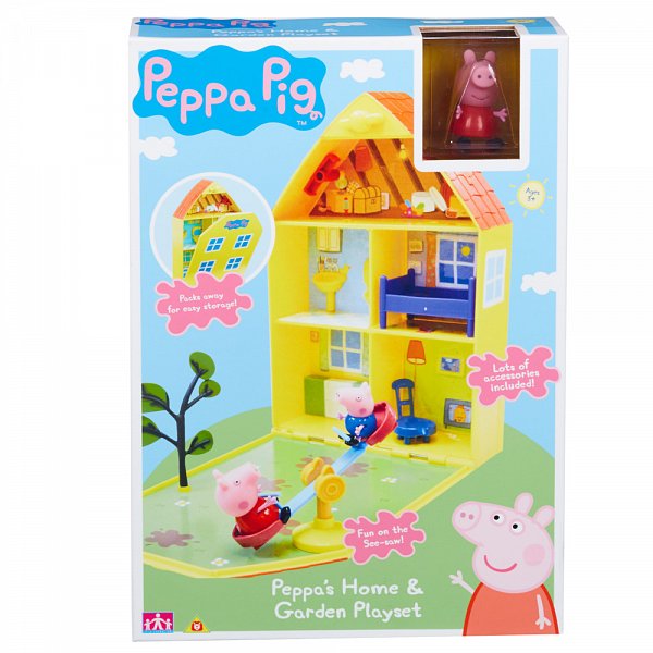 PEPPA PIG - domeček se zahrádkou + figurka a příslušenstvím
