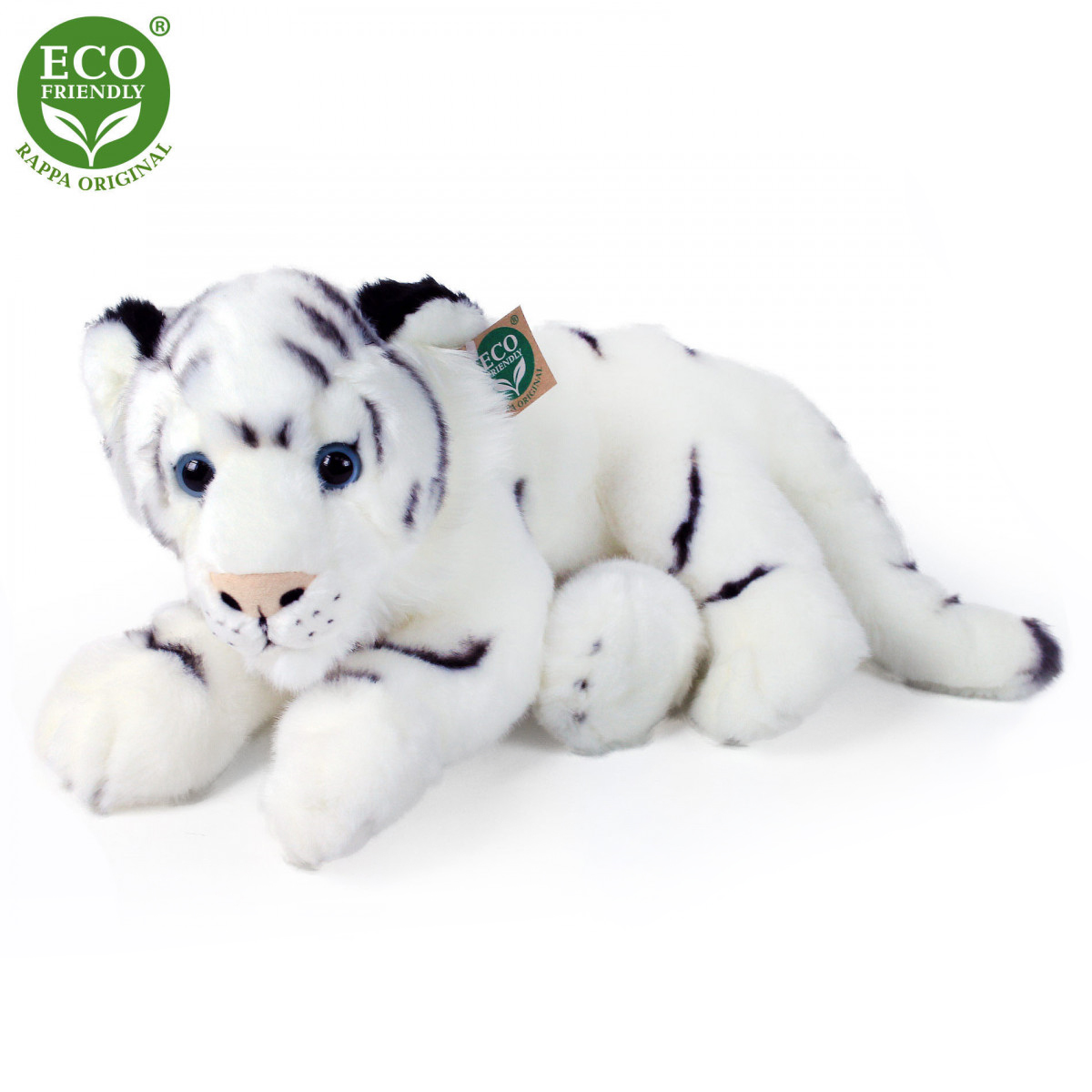 Plyšový tygr bílý ležící 36 cm ECO-FRIENDLY