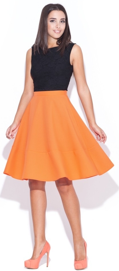 Dámská sukně oranžová K055 - Katrus - Oranžová/M