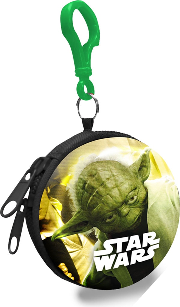 Dětská kovová peněženka s karabinou Star Wars Yoda