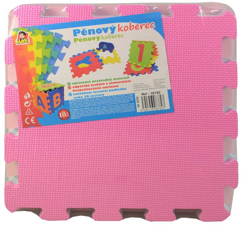 Měkké bloky barevné A 10ks pěnový koberec baby puzzle podložka na zem
