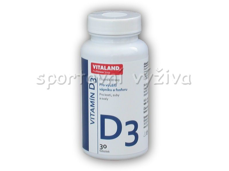 Vitaland Vitamin D3 30 kapslí