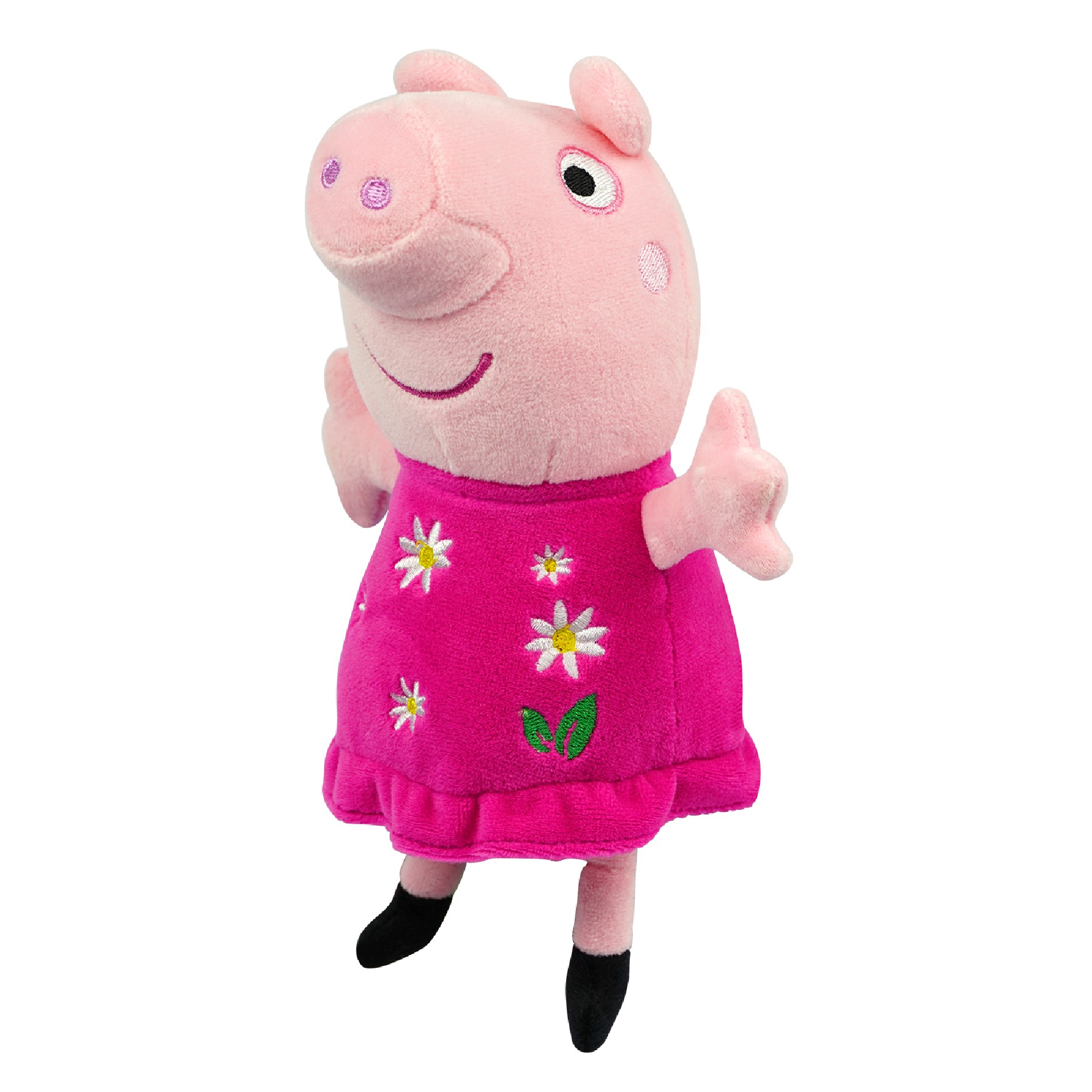 PEPPA Pig ECO plyšová Peppa 20 cm kytičkové šaty