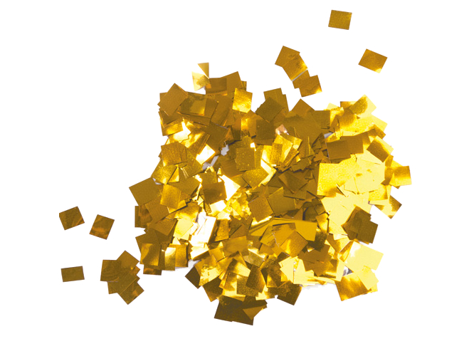 Tcm Fx metalické konfety, kapky deště 6x6mm, zlaté, 1kg
