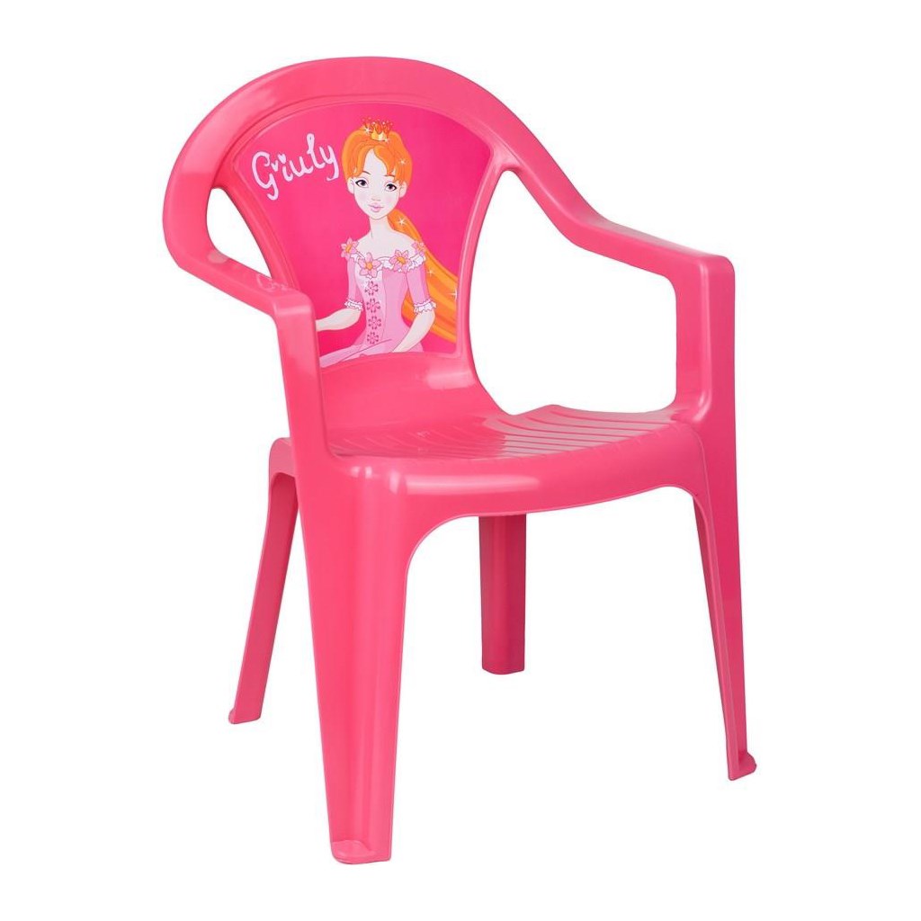 Dětský zahradní nábytek - Plastová židle - Giuly - růžová
