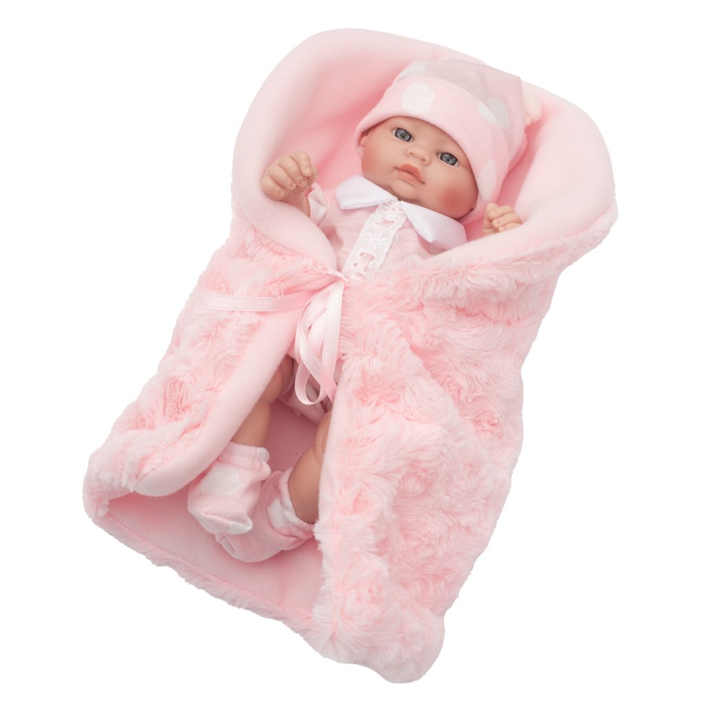 Luxusní dětská panenka-miminko Berbesa - Anička 28cm - růžová