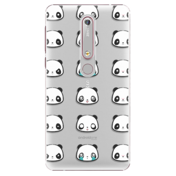 Plastové pouzdro iSaprio - Panda pattern 01 - Nokia 6.1
