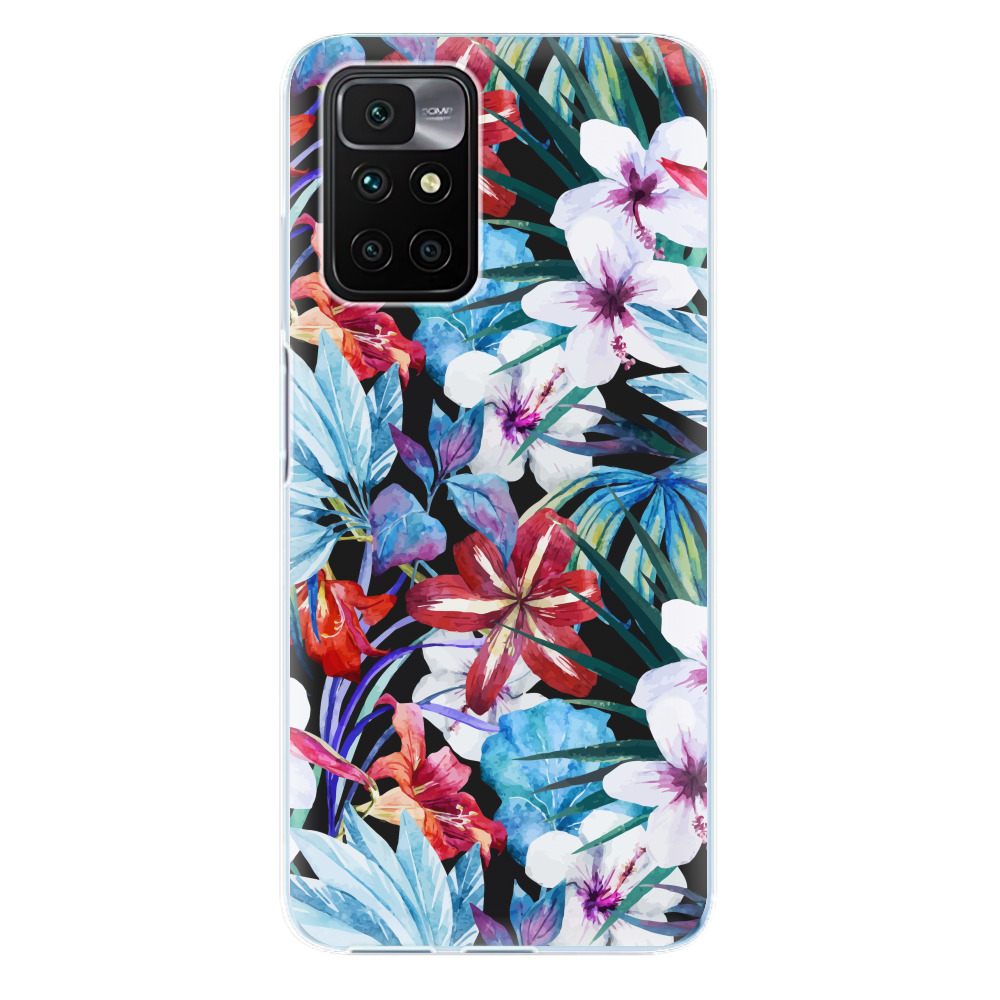 Odolné silikonové pouzdro iSaprio - Tropical Flowers 05 - Xiaomi Redmi 10
