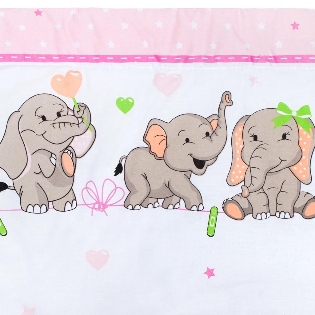Dětská zavinovačka New Baby - se sloníky - růžová