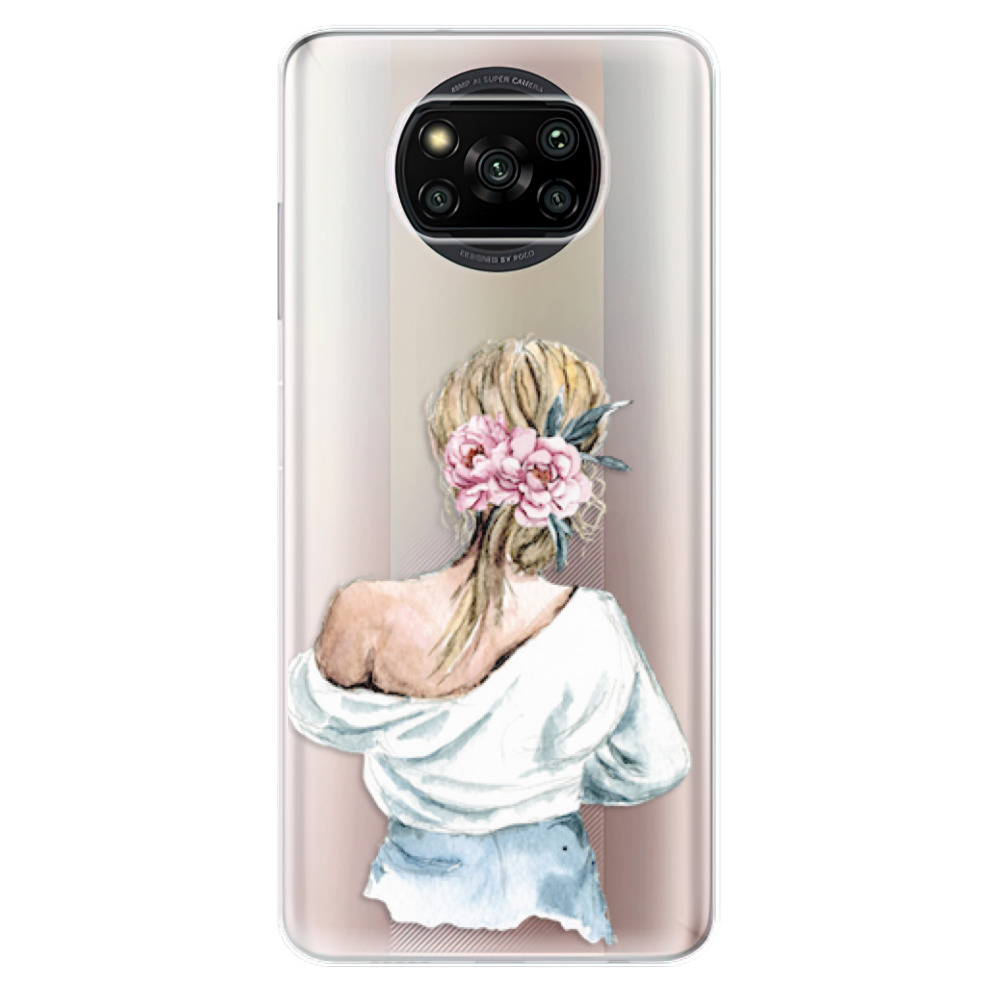 Odolné silikonové pouzdro iSaprio - Girl with flowers - Xiaomi Poco X3 Pro / X3 NFC