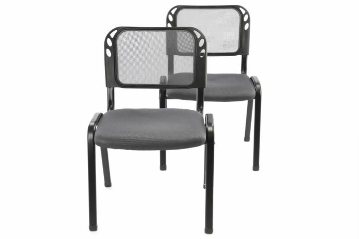 Sada stohovatelné kongresové židle 2 kusy - šedá