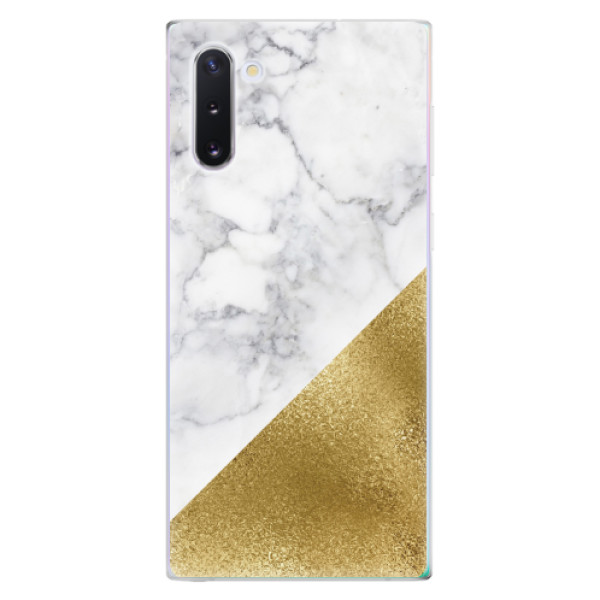 Odolné silikonové pouzdro iSaprio - Gold and WH Marble - Samsung Galaxy Note 10