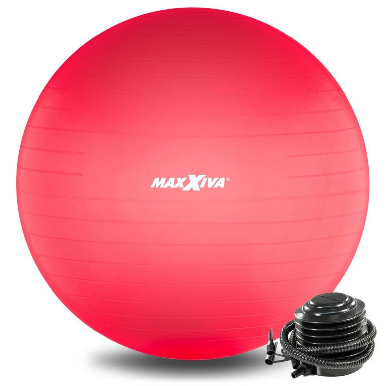 MAXXIVA Gymnastický míč Ø 85 cm s pumpičkou, červený
