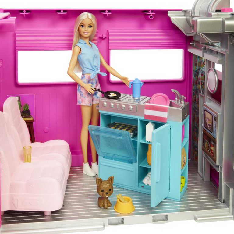 MATTEL BRB Barbie auto karavan snů herní set s obří skluzavkou