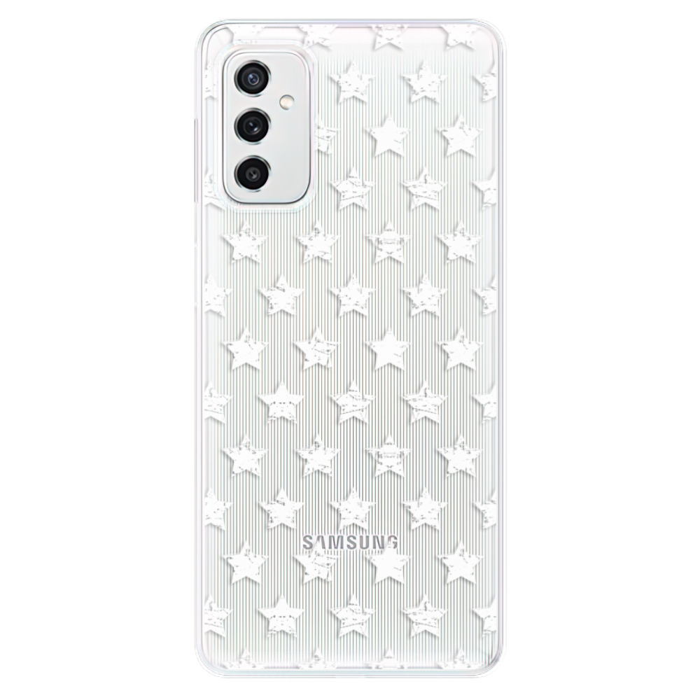 Odolné silikonové pouzdro iSaprio - Stars Pattern - white - Samsung Galaxy M52 5G