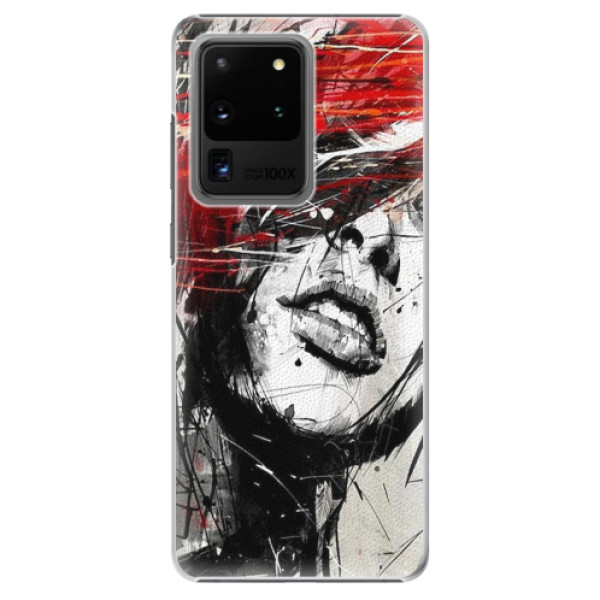 Plastové pouzdro iSaprio - Sketch Face - Samsung Galaxy S20 Ultra