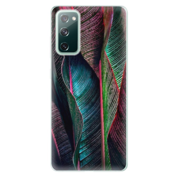 Odolné silikonové pouzdro iSaprio - Black Leaves - Samsung Galaxy S20 FE