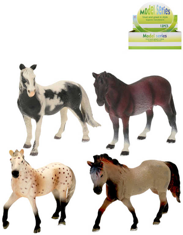 Kůň 14cm plastová figurka koník 4 druhy