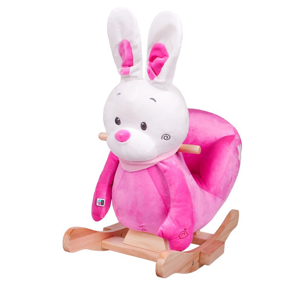 Houpací hračka s melodií PlayTo králíček - růžová