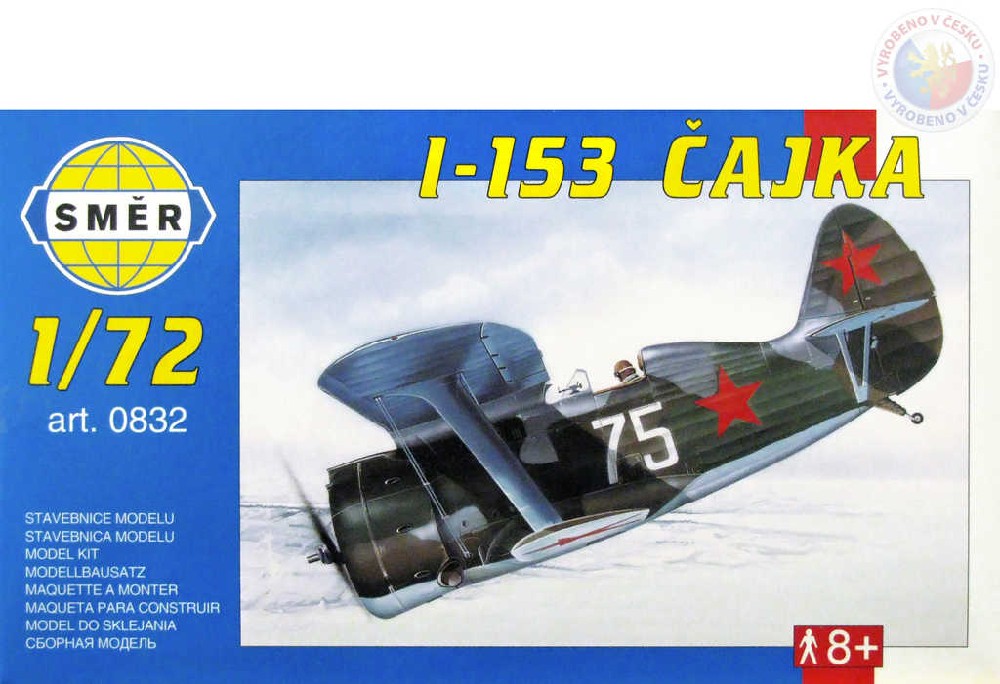 SMĚR Model letadlo Polikarpov I153 1:72 (stavebnice letadla)