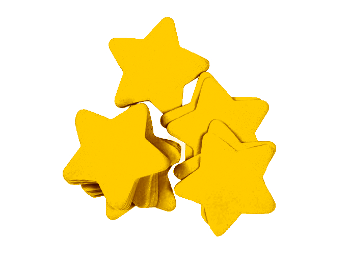 Tcm Fx metalické konfety, hvězdičky 55x55mm, zlaté, 1kg