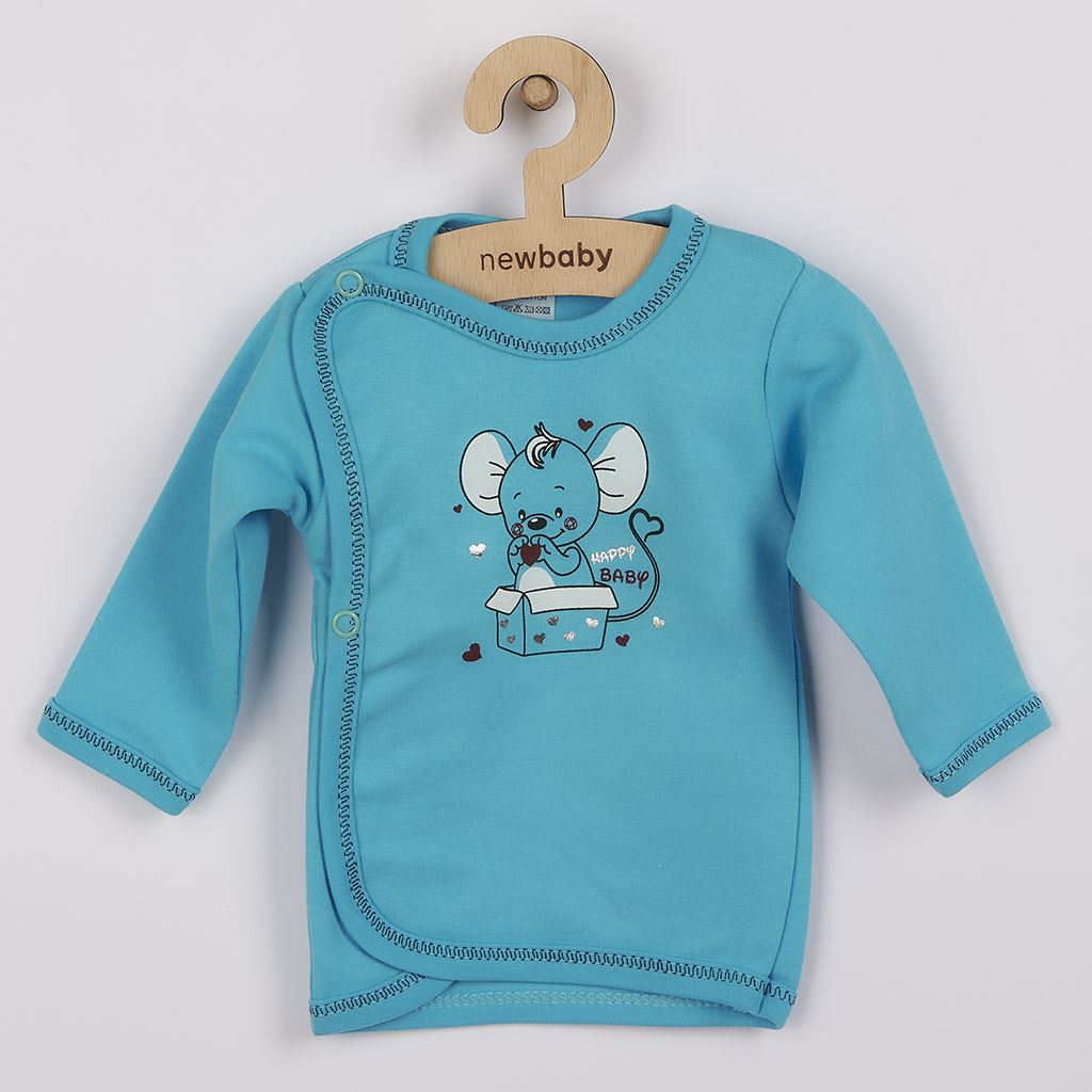 Kojenecká košilka New Baby Mouse - tyrkysová/62 (3-6m)