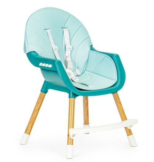 ECO TOYS Jídelní židlička, stoleček 2v1 Colby - světle modrá