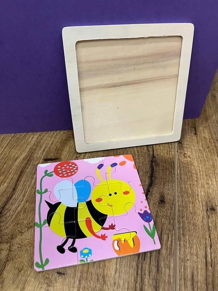 Dřevěné puzzle pro děti - včelka