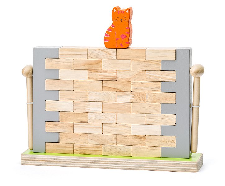 Woody - Balanční hra Zeď s kočkou